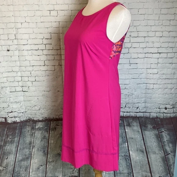 TITLE NINE PINK DAY TRIP SLEEVELESS DRESS COLOR BLOCK CIRCLES BACK Granola Girl